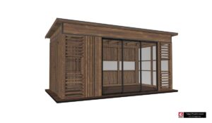 3D-visualisering: MøreRoyal hagestue - modell 1801SD i brun