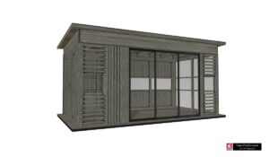 3D-visualisering: MøreRoyal hagestue - modell 1804SD i grå