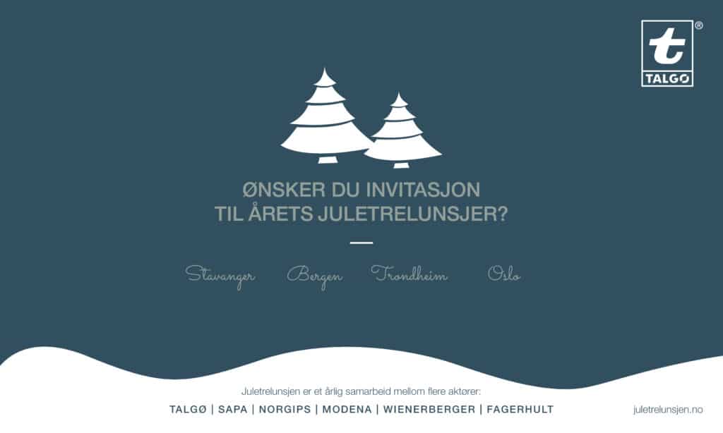 Grafikk for invitasjon til Arkitektenes Juletrelunsj